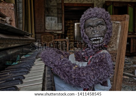 Doll Monkey plays Piano in Abandoned Castle in Belgium (Urbex).