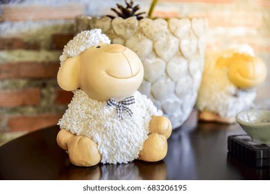 Doll Sheep Is On The Table.