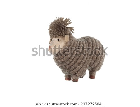doll toy ram isolated on white background