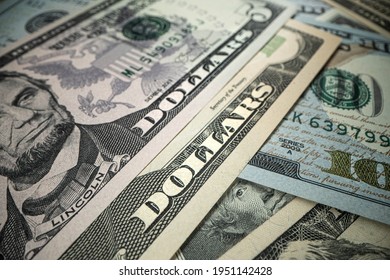 Dollar Banknote. American Money. Macro Shot. World Wide Money