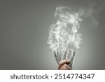 Dollar Bills Evaporate Into Smoke