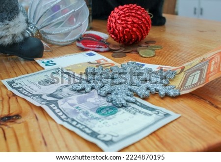 dollar and euro notes ready to be spent on black friday