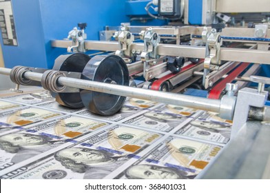 Dollar Money Usa Finance Printing Process Detail