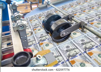 Dollar Money Usa Finance Printing Process Detail