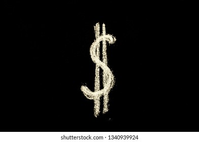 Dollar Sigh On Chalkboard