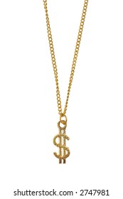 Dollar Sign Gold Necklace