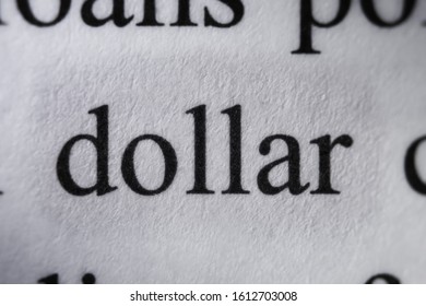 "Dollar" word shoots in close up macro and retro style