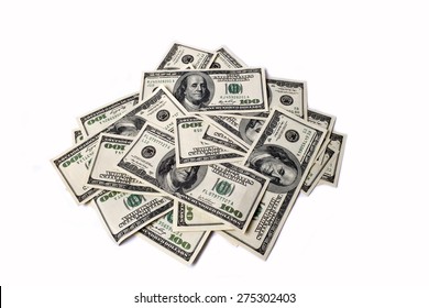 dollars isolated on white - Shutterstock ID 275302403