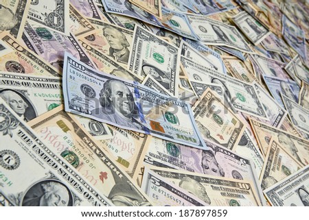 Dollars notes background