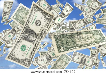 dollars sky background