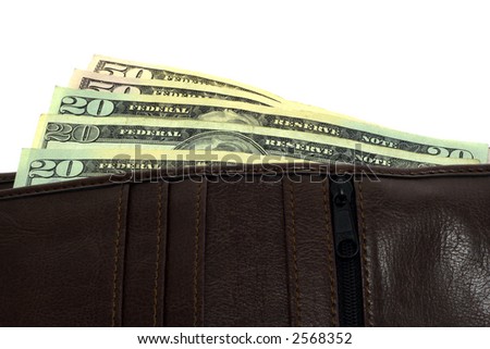 Dollars in a wallet
