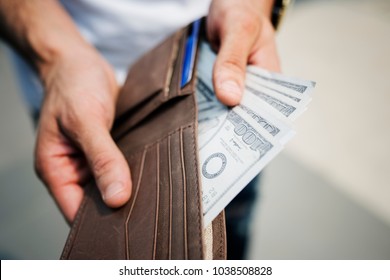 A Doller Bills In A Wallet