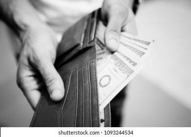 A Doller Bills In A Wallet