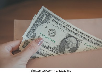 A Doller Bills In A Wallet