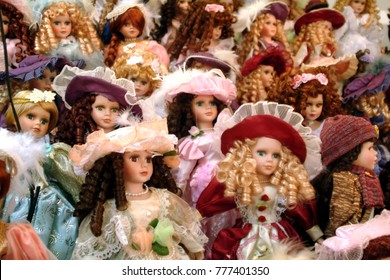 Dolls Collectible For Sale On Market Stall