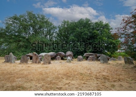 Dolmen D50, Noord-Sleen municipality of Coevorden in the Dutch province of Drenthe is a Neolithic Tomb and protected historical monument in a natural environment