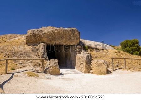 Dolmen de Menga from the 3rd millennium BCE, UNESCO site, Antequera, Spain