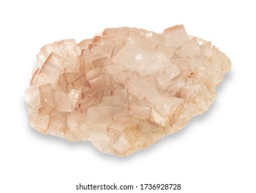 Dolomite Mineral On White Background For Studio Photo