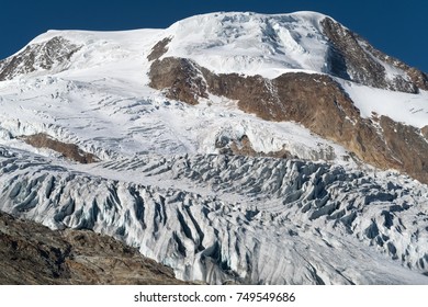 Dom Glacier, Saas-Fee, Saastal,, Visp, Valais, Switzerland.