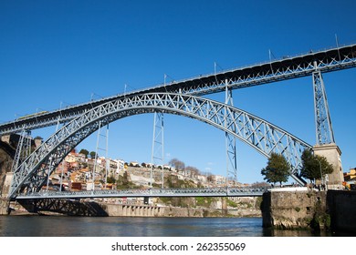 Dom Luis bridge in Porto, Portugal.