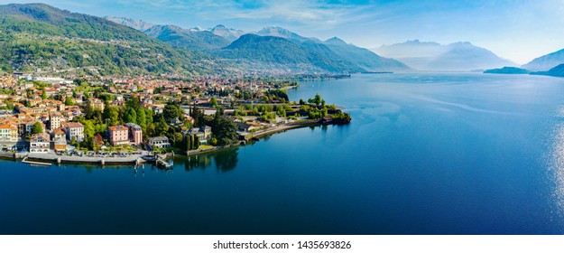 Domaso Lake Como Panoramic Aerial View Stock Photo 1435693826 ...