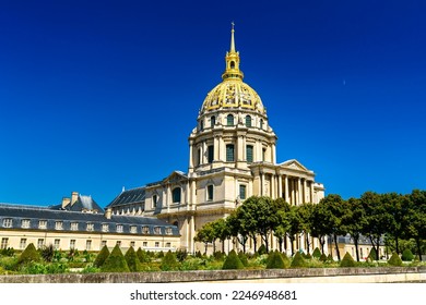 The Dome Church of the Invalides in Paris, France. The burial place of Napoleon Bonaparte and other notable French figures. - Shutterstock ID 2246948681