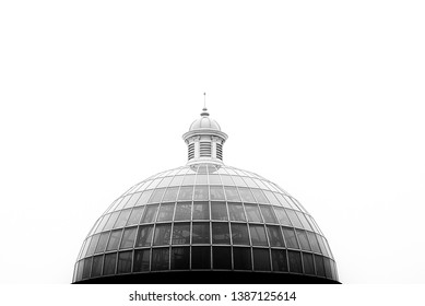 A dome in a cloudy sky.
