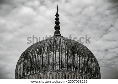 Dome of a historic tomb building in Qutb Shahi Archaeological Park, Hyderabad, India