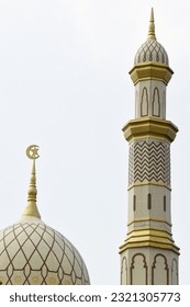 The dome and minaret design of Nurul Ilmi Mosque - Shutterstock ID 2321305773