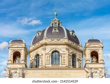 Dome Of Natural History Museum On Maria Theresa Square In Vienna, Austria