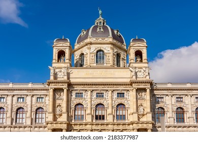 Dome Of Natural History Museum On Maria Theresa Square In Vienna, Austria