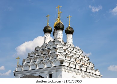 dome of orthodox old believer Church of St Nicholas in Posad in Old Kolomna city on sunny summer day