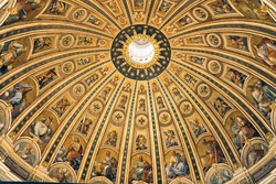 The Dome Of Saint Peter's Basilica From The Inside, Vatican, Rome