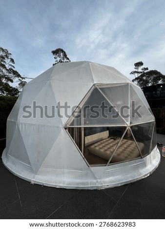 Dome shape glamping in West Java. Unique style glamping with full entertainment and beautiful view. Two night in this glamping, do not worry because with 17 degrees celcius and AC inside this glamping is enough for chilling hot head.