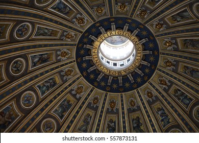 The dome of the Sistine Chapel in the Vatican