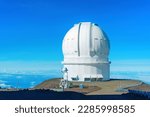 Dome structure at Mauna Kea summit housing telescopes used for astronomical research.