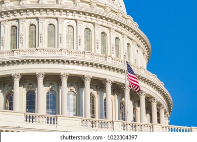 Dome Of The United States Capitol Building. Washington DC, USA.