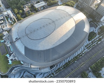 Domed stadium in Taipei city.