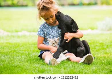 Domestic animals love and appreciate their young owners