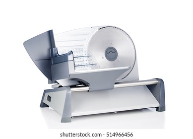 Domestic Food Slicer Front View Isolated On White Background