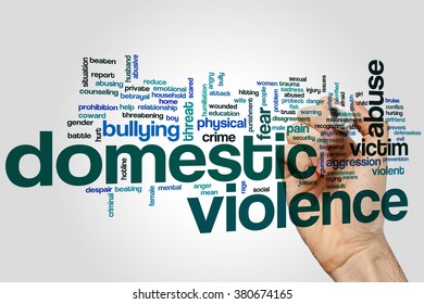 Domestic Violence Concept Word Cloud Background Stock Photo 380674165 ...