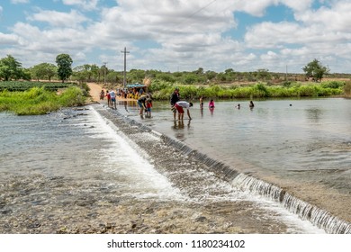 São Domingos Do Cariri, Paraiba, Brazil - February, 2018: Transfer Of The São Francisco River Is A Large-scale Interbasin Transfer To The Dry Sertão In The Northeastern States Of Brazil