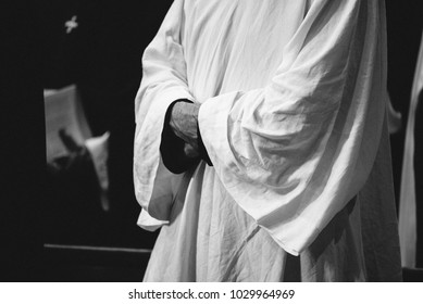 Dominican Monks, Detail Of The Monastic Habit, Monastic Order Of The Catholic Church, Rome