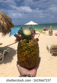 Dominican Republic, Punta Cana Drink Made With Delicious Pineapple 13-july-2019