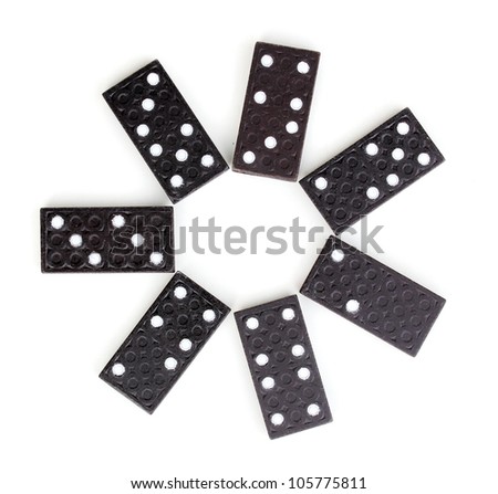 Dominoes isolated on white