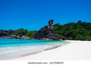 Donald Duck Rock. tropical white sand beach at Similan Islands, Andaman Sea, Thailand. 