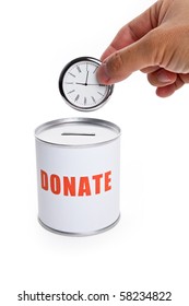 Donation Box and clock, Concept of 