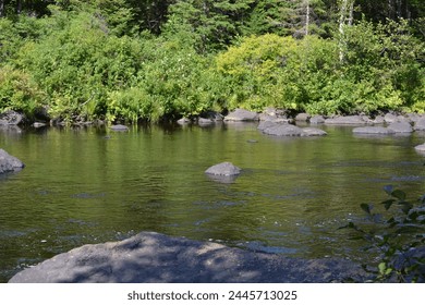 Doncaster river in Sainte-Adele, Quebec, Canada