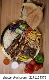 Doner Kebab Platter With Salad