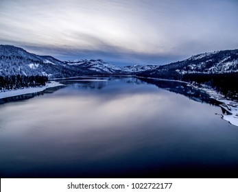 Donner Lake At Sunset